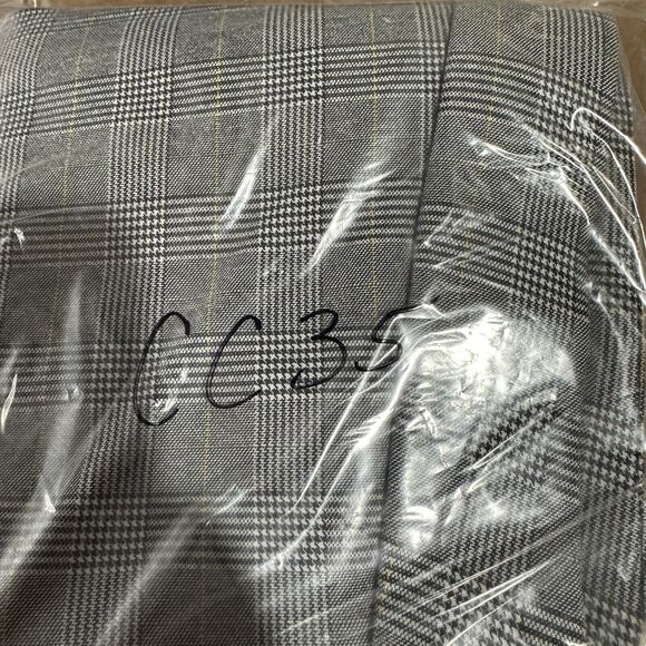 Counterparts Dress Pants Women Sz14P Gray Plaid Flat Front Stretch Straight Leg - Picture 11 of 11